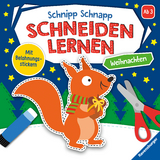 Ravensburger Schnipp-Schnapp Schneiden lernen Weihnachten - Schneiden und Kleben ab 3 Jahren - Block mit Belohnungsstickern und Profi-Urkunde - Perforierte Seiten - Rina Gregor