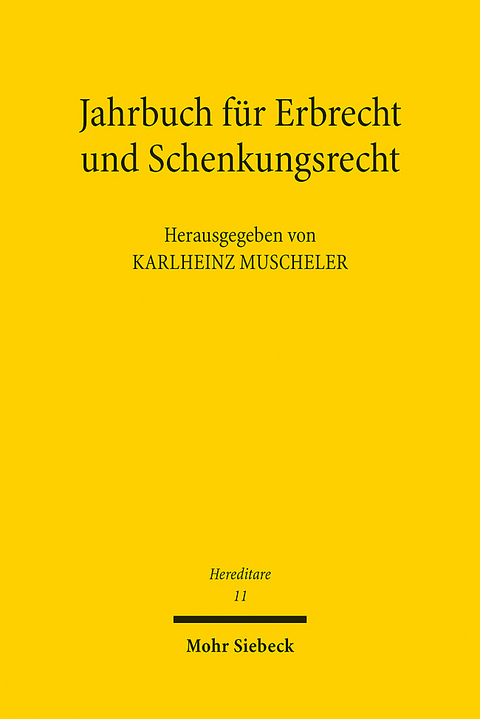 Jahrbuch für Erbrecht und Schenkungsrecht - 