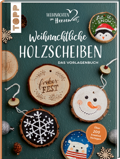 Weihnachtliche Holzscheiben. Das Vorlagenbuch für dekorative Astscheiben -  Frechverlag