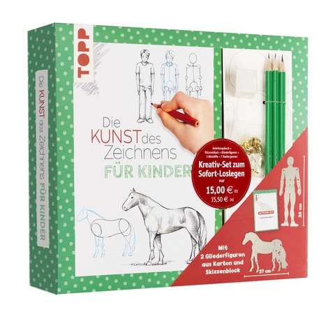 Kreativ-Set Kunst des Zeichnens für Kinder - Gecko Keck