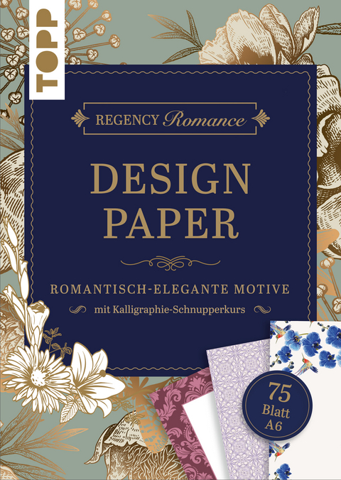 Regency Romance Design Paper Block A6 - Clara Riemer