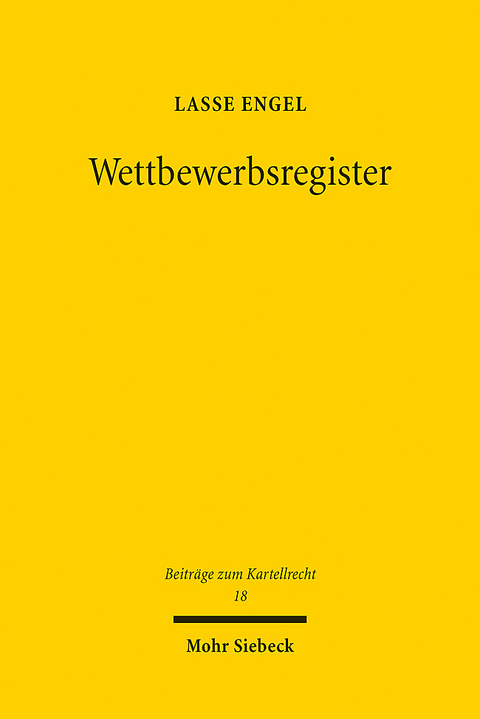 Wettbewerbsregister - Lasse Engel