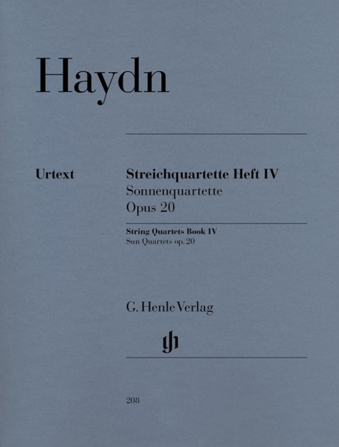 Joseph Haydn - Streichquartette Heft IV op. 20 (Sonnenquartette) - 