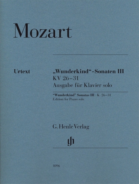 Wolfgang Amadeus Mozart - "Wunderkind"-Sonaten Band III KV 26-31 - 