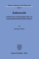 Kulturrecht. - Alexander Thamer