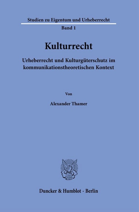 Kulturrecht. - Alexander Thamer