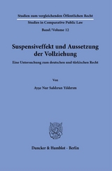 Suspensiveffekt und Aussetzung der Vollziehung. - Ayşe Nur Saldıran Yıldırım