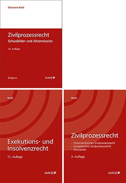 PAKET: Zivilprozessrecht 3.Auflage+ Zivilprozessrecht Schaubilder und Aktenmuster 14.Auflage+ Exekutions-und InsolvenzR 11.Auflage - Marianne Roth