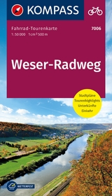 KOMPASS Fahrrad-Tourenkarte Weserradweg 1:50.000