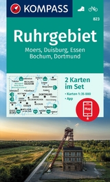 KOMPASS Wanderkarten-Set 823 Ruhrgebiet (2 Karten) 1:35.000 - 