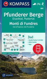 KOMPASS Wanderkarte 081 Pfunderer Berge/Monti di Fundres 1:25.000 - 