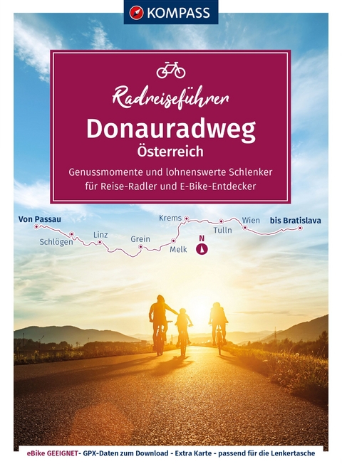 KOMPASS Radreiseführer Donauradweg Österreich