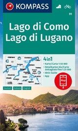 KOMPASS Wanderkarte 91 Lago di Como, Lago di Lugano 1:50.000 - 