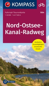 KOMPASS Fahrrad-Tourenkarte Nord-Ostsee-Kanal-Radweg 1:50.000 - 