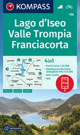 KOMPASS Wanderkarte 106 Lago d'Iseo, Valle Trompia, Franciacorta 1:50.000