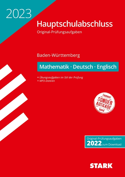 STARK Original-Prüfungen Hauptschulabschluss 2023 - Mathematik, Deutsch, Englisch 9. Klasse - BaWü