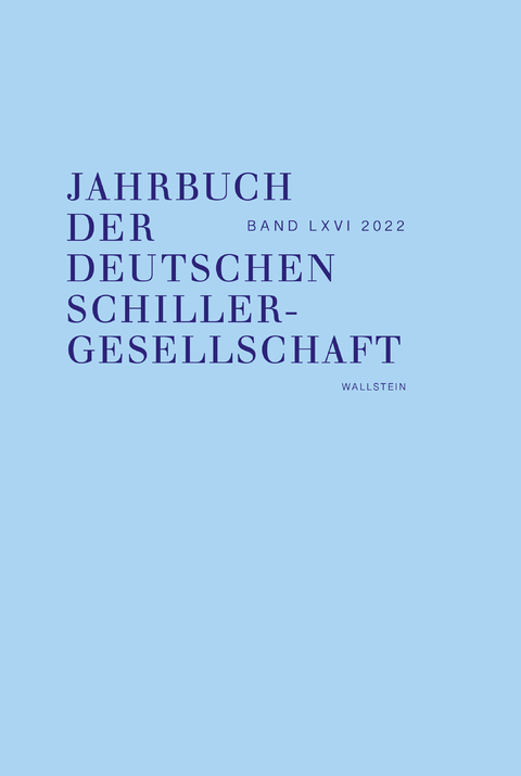 Jahrbuch der Deutschen Schillergesellschaft - 