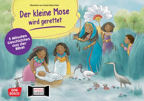 Der kleine Mose wird gerettet. Kamishibai Bildkartenset - Esther Hebert, Gesa Rensmann