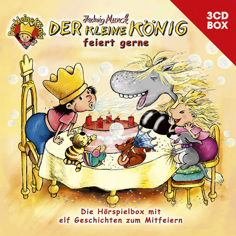 Der kleine König - 3-CD Hörspielbox - feiert gerne. Vol.2, 3 Audio-CD