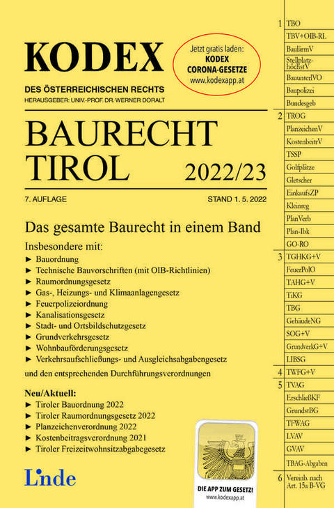 KODEX Baurecht Tirol 2022/23 - Barbara Gstir