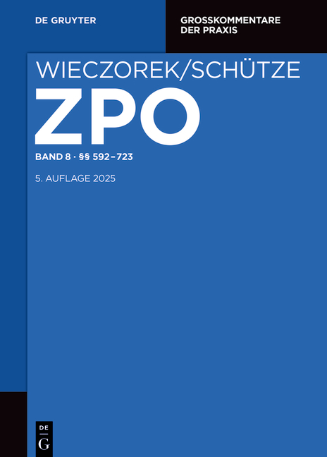 Zivilprozessordnung und Nebengesetze / §§ 592-723 - 