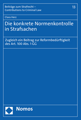 Die konkrete Normenkontrolle in Strafsachen - Clara Herz