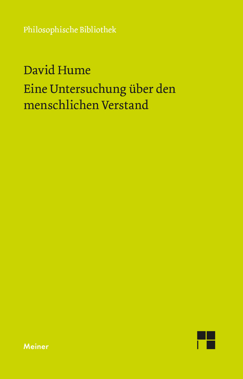 Eine Untersuchung über den menschlichen Verstand - David Hume