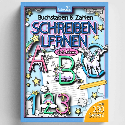 Buchstaben und Zahlen schreiben lernen ab 5 Jahren - 