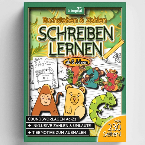 Buchstaben und Zahlen schreiben ab 5 Jahren - 