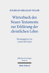 Wörterbuch des Neuen Testaments zur Erklärung der christlichen Lehre - Wilhelm Abraham Teller