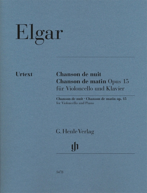 Edward Elgar - Chanson de nuit, Chanson de matin op. 15 für Violoncello und Klavier - 