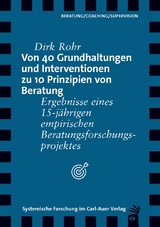 Von 40 Grundhaltungen und Interventionen zu 10 Prinzipien von Beratung - Dirk Rohr