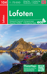 Lofoten, Wander - Radkarte 1 : 75 000 - FREYTAG - BERNDT spol. s r.o.