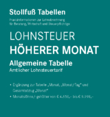 Tabelle, Lohnsteuer 2022 Höherer Monat Sonderausgabe Juni - 