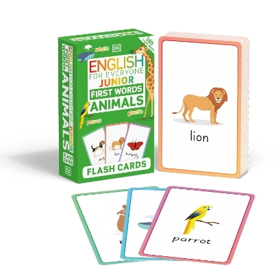 English for Everyone Junior First Words Animals Flash Cards -  Dk