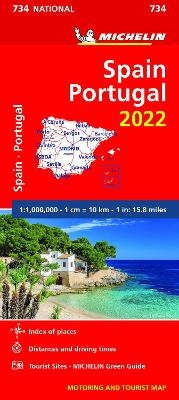 Spain & Portugal 2022 - Michelin National Map 734