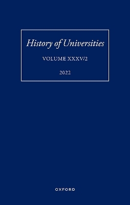 History of Universities: Volume XXXV / 2 - 