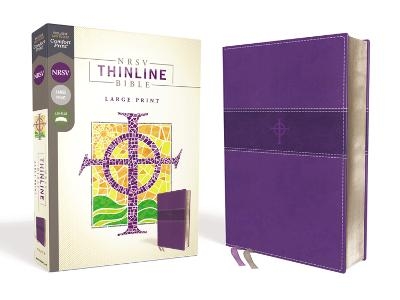 NRSV, Thinline Bible, Large Print, Leathersoft, Purple, Comfort Print -  Zondervan