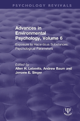 Advances in Environmental Psychology, Volume 6 - 