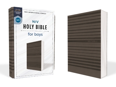 NIV, Holy Bible for Boys, Soft Touch Edition, Leathersoft, Gray, Comfort Print -  Zondervan