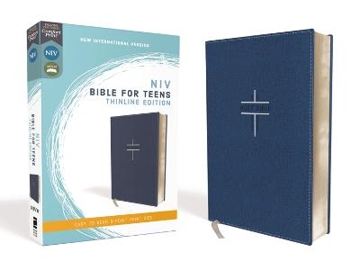 NIV, Bible for Teens, Thinline Edition, Leathersoft, Blue, Red Letter, Comfort Print -  Zondervan