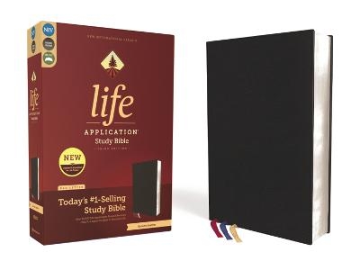 NIV, Life Application Study Bible, Third Edition, Genuine Leather, Cowhide, Black, Art Gilded Edges, Red Letter -  Zondervan