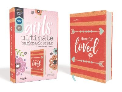 NIV, Girls' Ultimate Backpack Bible, Faithgirlz Edition, Compact, Flexcover, Coral, Red Letter, Comfort Print -  Zonderkidz