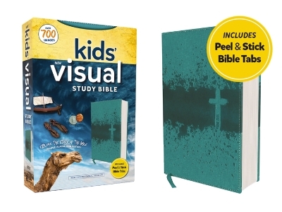 NIV, Kids' Visual Study Bible, Leathersoft, Teal, Full Color Interior, Peel/Stick Bible Tabs -  Zondervan