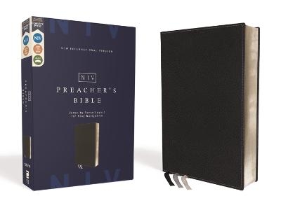 NIV, Preacher's Bible, Verse-by-Verse Format, Leathersoft, Black, Line Matched, Comfort Print -  Zondervan