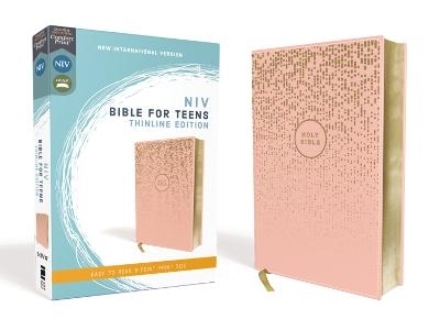 NIV, Bible for Teens, Thinline Edition, Leathersoft, Pink, Red Letter, Comfort Print -  Zondervan