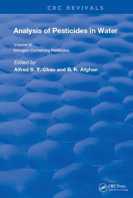 Anal Of Pest In Water Anal Nitrogen Cont Pest - Alfred S.Y. Chau, B. K. Afghan