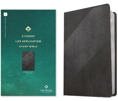 NLT Student Life Application Study Bible (Leatherlike, Charcoal Gray Striped, Red Letter, Filament Enabled) -  Tyndale