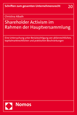 Shareholder Activism im Rahmen der Hauptversammlung - Christina Albath