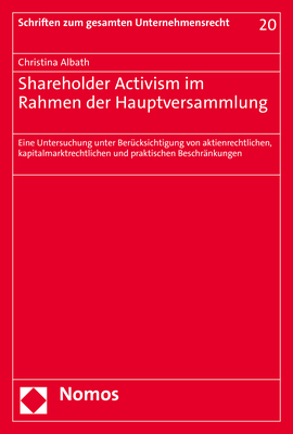 Shareholder Activism im Rahmen der Hauptversammlung - Christina Albath